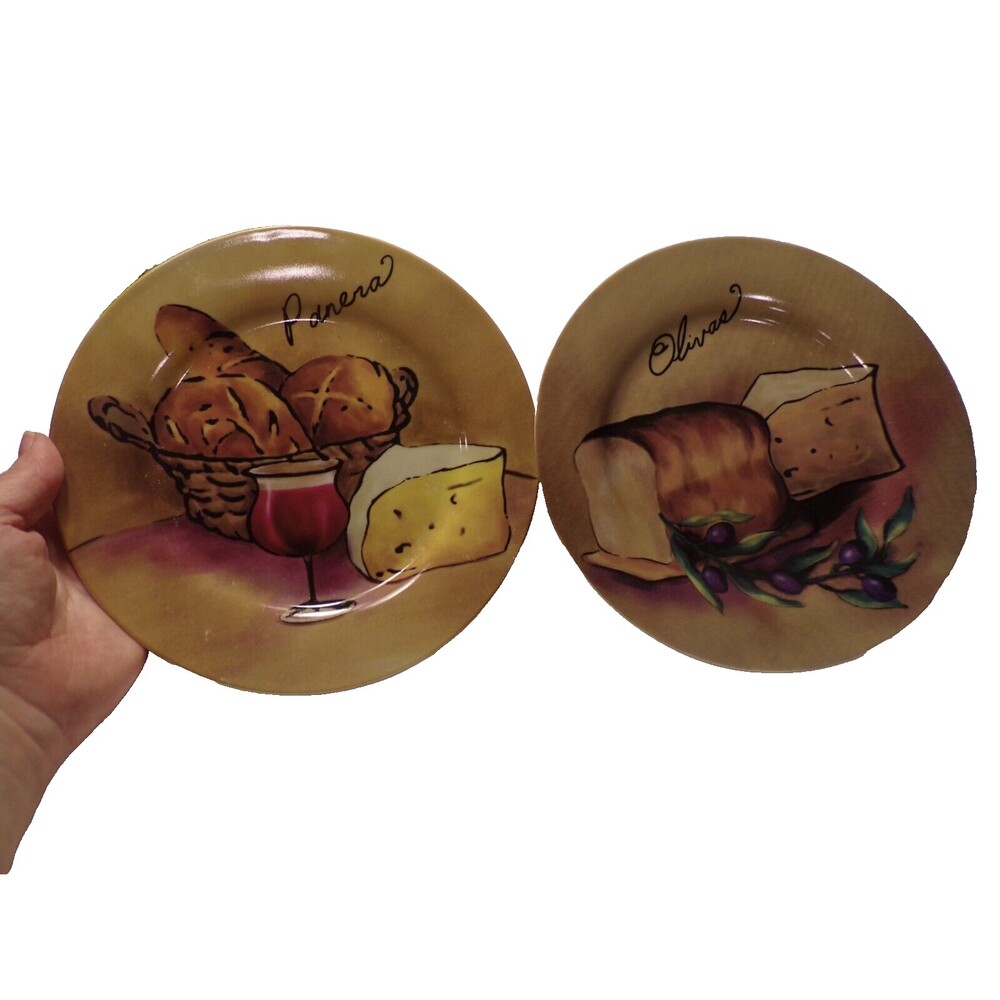 Pacific Island Creations Appetizer Plates 8" Panera and Olivas Decor - Set of 2